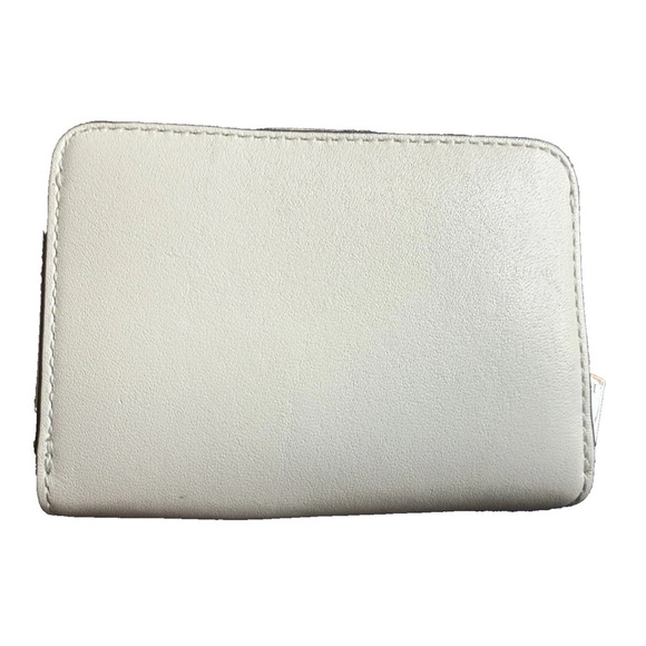 LRL Lauren Ralph Lauren embroidered leather zip wallet White Green Multicolor - Picture 2 of 16